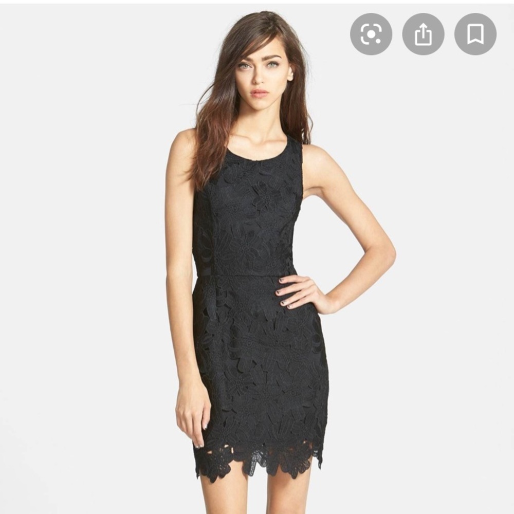 ASTR The Label Black Lace Mini Dress